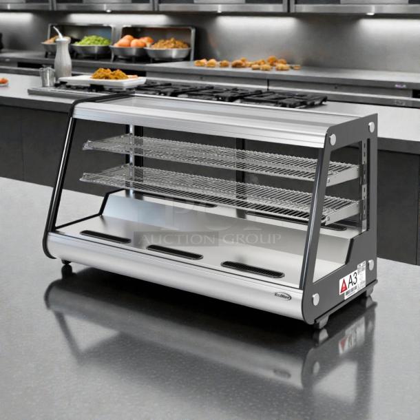 Brand new KoolMore CDC-7C-SS 48" countertop bakery display fridge, 7 cu. ft., ETL listed, in original box.