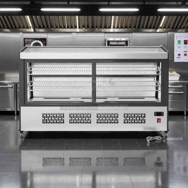 Brand new KoolMore CDC-7C-SS 48 in. countertop bakery display refrigerator, 7 Cu. Ft., ETL listed, never used, in original box.