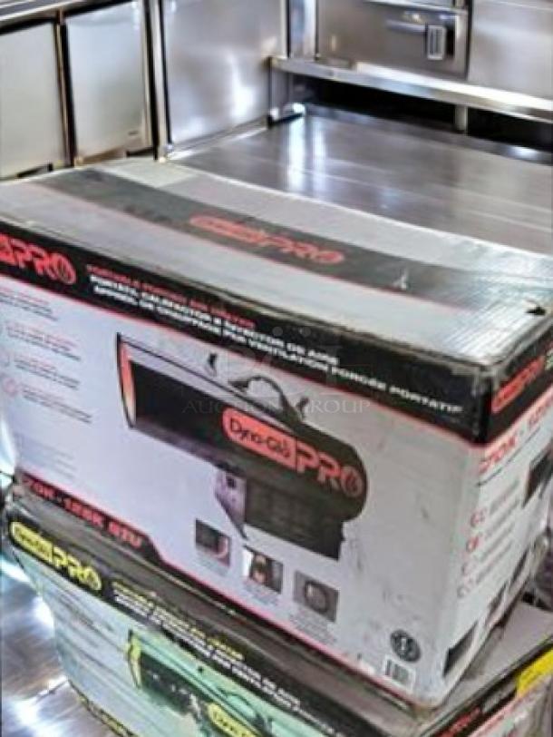 Brand new HeatFast HF125G forced air propane heater, 125,000 BTU, factory sealed, portable, industrial gas heater, 115V.