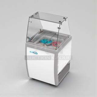 Brand new KoolMore KM-ICD-26SD ice cream dipping cabinet freezer, 6 Cu. Ft., 4 tub, UL Listed, in original box.