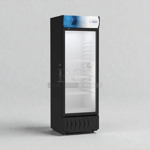 Brand new KoolMore MDR-1GD-12C one-door glass merchandiser refrigerator, 12 Cu. Ft., ETL Listed, 24 in., premium condition.