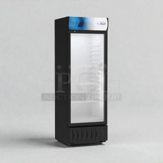 Brand new KoolMore MDR-1GD-12C one-door glass merchandiser refrigerator, 12 Cu. Ft., ETL Listed, 24 in., premium condition.