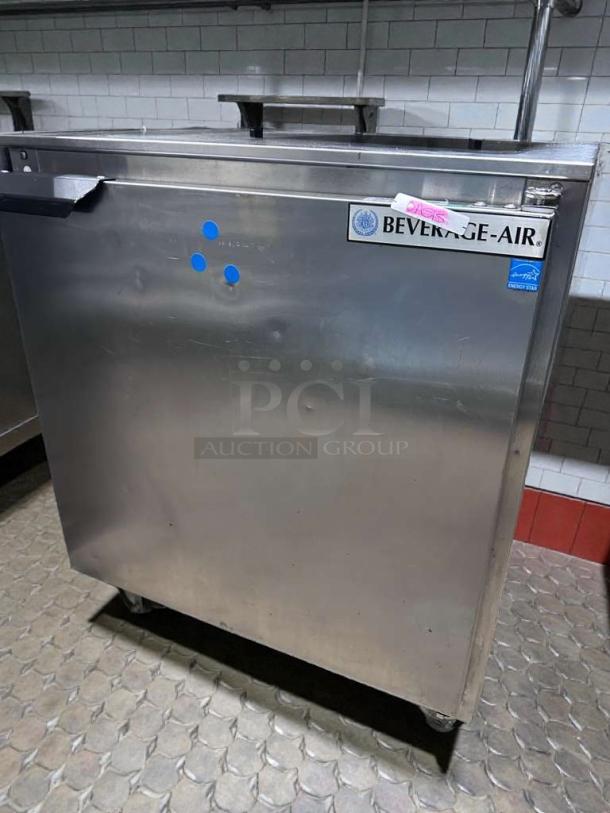 Beverage-Air stainless steel undercounter refrigerator, UL listed, Energy Star certified, excellent condition, tested operational.