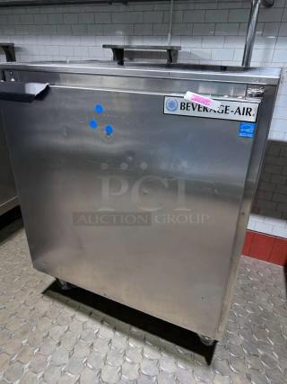 Beverage-Air stainless steel undercounter refrigerator, UL listed, Energy Star certified, excellent condition, tested operational.