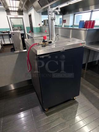 Micro Matic Commercial Beer Kegerator, dual tap, stainless steel, outstanding condition, fully tested, model MIC-L-DRAFT-0354.