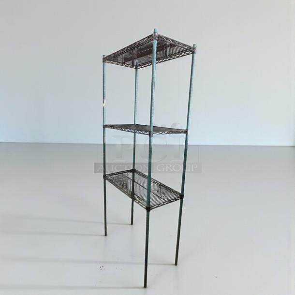 4-tier heavy-duty commercial wire shelving rack in excellent condition, NSF style, model STO-S-RACK-0355, fully inspected.