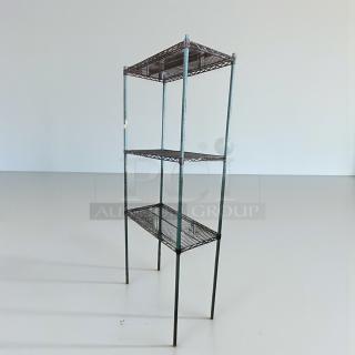 4-tier heavy-duty commercial wire shelving rack in excellent condition, NSF style, model STO-S-RACK-0355, fully inspected.