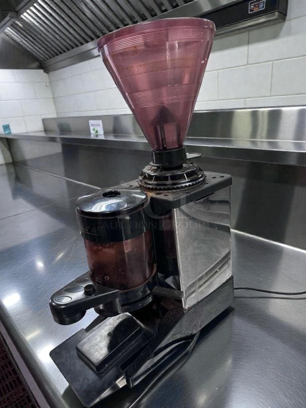 Premium condition Astra Commercial Espresso Coffee Grinder, model AST-M-GRD-0391. UL listed, 115V, fully tested and operational.