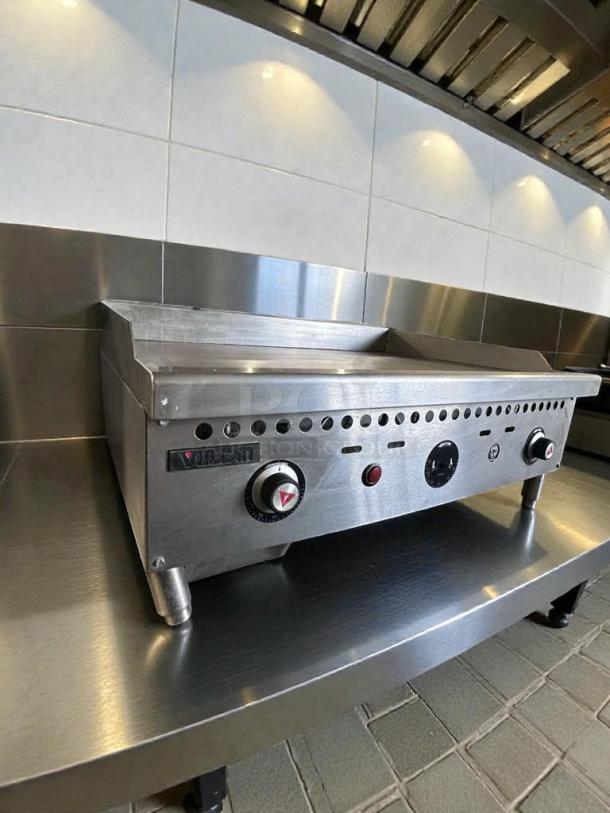 Vulcan VCR36-T commercial gas griddle, 36", in excellent condition, NSF & UL listed, fully tested, stainless steel finish.