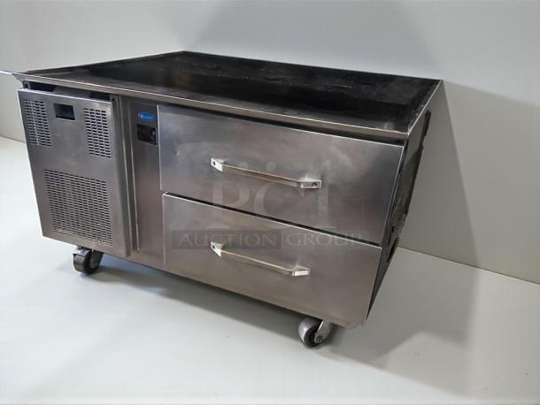 Randell 20048-513 refrigerated equipment stand, stainless steel, 48-inch, low-profile, UL & NSF listed, excellent condition.