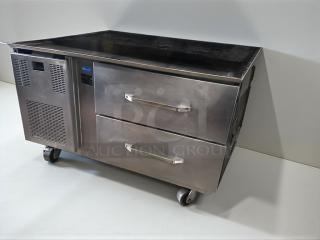 Randell 20048-513 refrigerated equipment stand, stainless steel, 48-inch, low-profile, UL & NSF listed, excellent condition.
