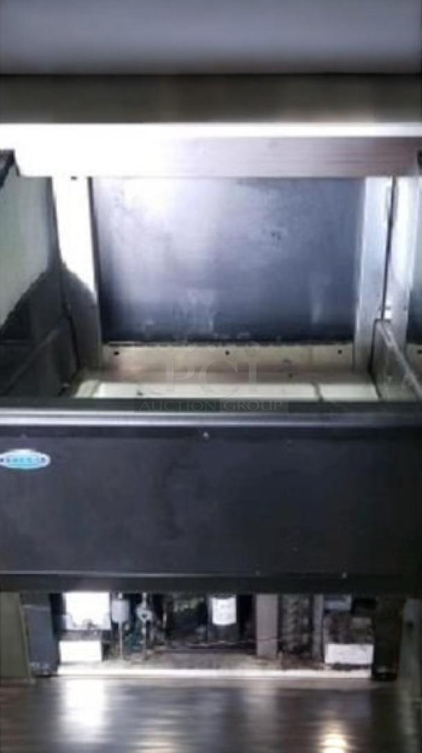 Federal Industries ELPRSS-4 open display refrigerated merchandiser in excellent condition, 46 ¾" wide, 120V, fully tested.
