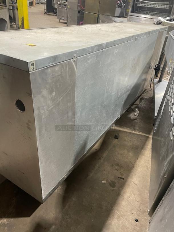 Perlick stainless steel 4-door undercounter refrigerated back bar storage cabinet with coated wire rack; SN: 518921; 115V, 1 Phase.