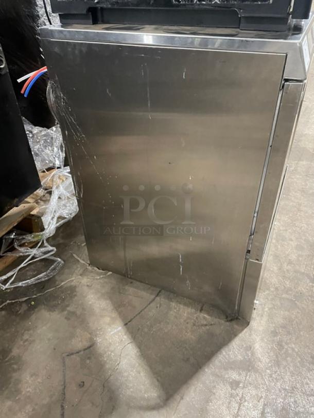 Hobart LXEC Advansys undercounter dishwasher, stainless steel, low temperature, Energy Star, full-size peg rack, 120V.