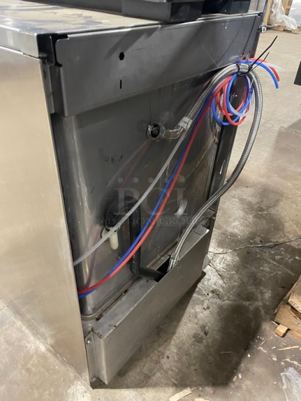 Hobart LXe Advansys commercial dishwasher, stainless steel, LXEC model. Electric, Energy Star, with full-size peg rack.