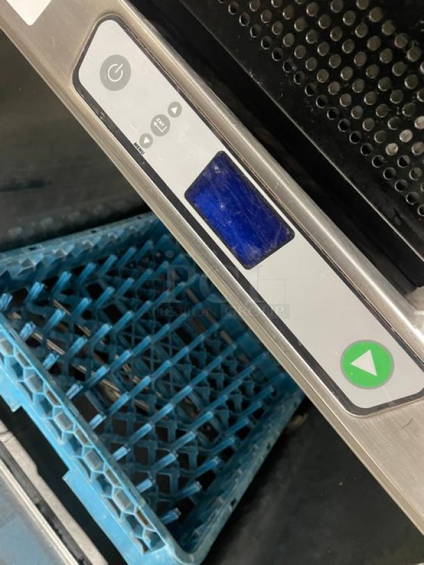 Hobart LXEC Advansys dishwasher, stainless steel, with control panel and full-size peg rack, Energy Star certified, 120V.