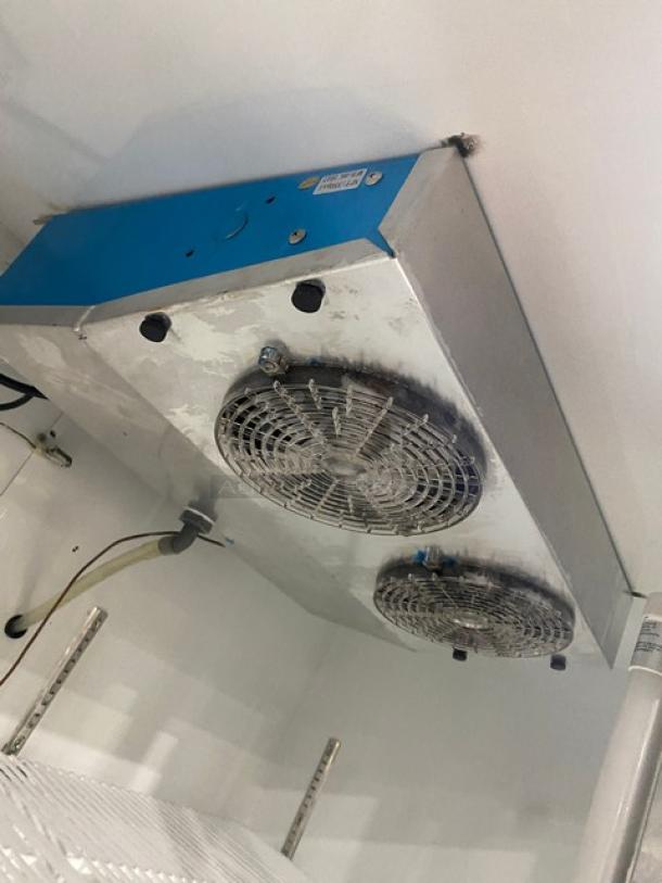 Imbera VRD43 double swing door reach-in merchandiser refrigerator, stainless steel, poly coated racks, model LS48SC.