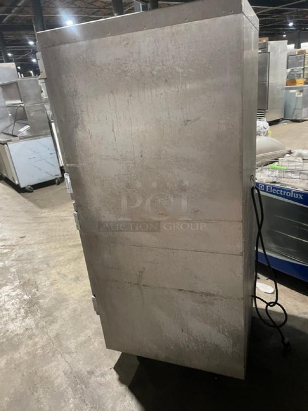 Metro Flavor Hold Series Insulated Heated Cabinet, Model C199H1N, single-section, half-door, on casters, used condition.