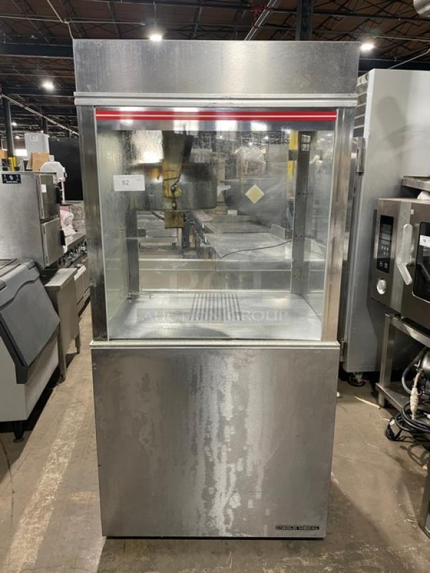 Gold Medal 2010TM popcorn popper machine, stainless steel, commercial-grade, with heated corn deck, Model 2010TM SN: NSTM-00449A, 120/240V.