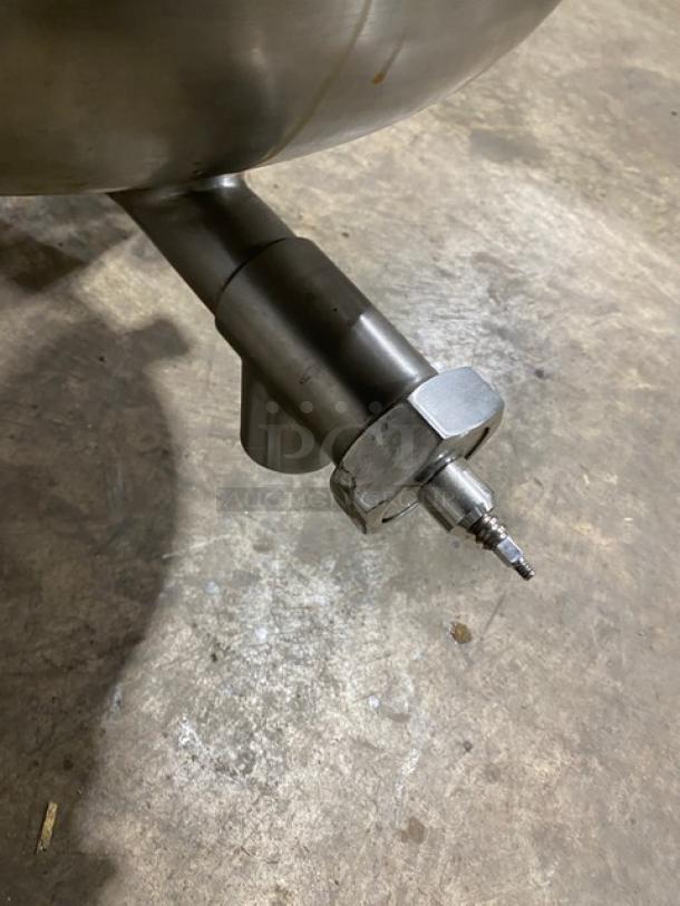 Cleveland Range KGL40T steam jacketed kettle spout, stainless steel, part of 40 gal. tilting kettle.