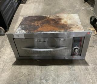 APW Wyott HDDi Series stainless steel warming drawer, Model HDDi-1-208-B-S, with thermostatic controls, used condition.