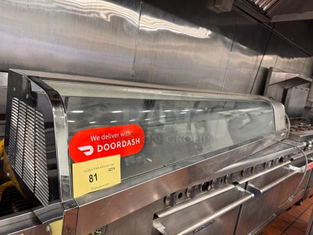 Turbo air SAK-70K Sakura Sushi Display Merchandiser, 120V, stainless steel, good condition, DoorDash sticker attached.