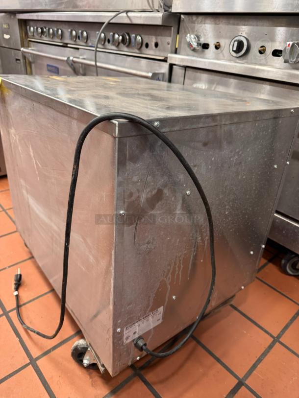 Hatco HDW-2N Drawer Warmer 120V, stainless steel, used condition, visible power cord, label indicates model and specifications.