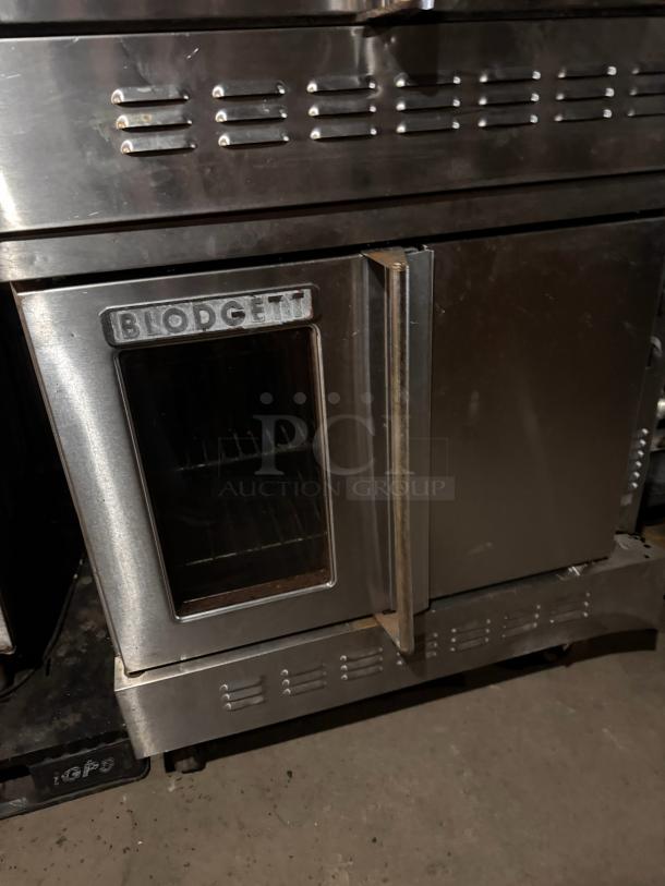 BLODGETT natural gas convection oven, model SH1G/AA, full-size single deck, used condition with visible wear.