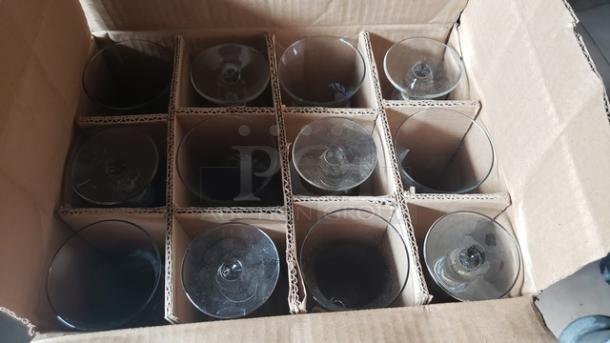Libbey 1 dozen 23 1/2oz hurricane glasses in box, new condition, clear glass, ready for use, sold as one lot.