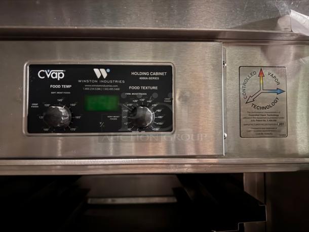 CVAP WINSTON HA4522GE Holding Cabinet, stainless steel, dual dials for temperature and texture control, excellent condition.
