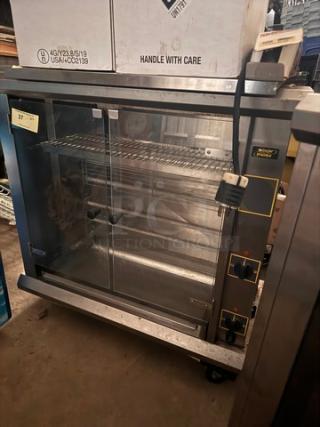 Sodir by EQUIPEX RBE8 Commercial Rotisserie, glass doors, stainless steel, model RBE8, 208/240V, used condition.