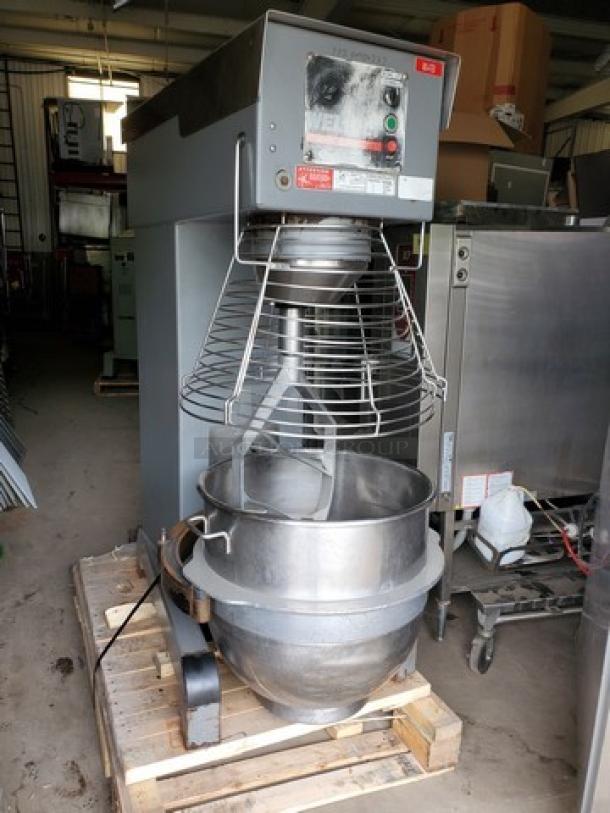 WELBILT W150 Commercial Mixer, Model W150, stainless steel, industrial kitchen equipment, good condition, with timer and speed controls.