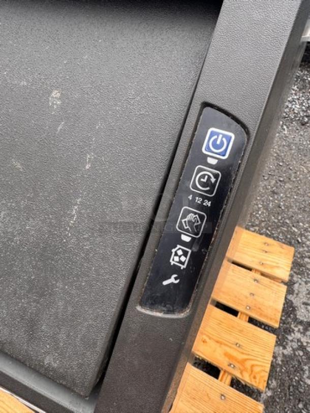 Manitowoc UYF014A-161B Icemaker, 115V, control panel view, used condition, visible icons for power and settings.