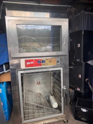 Nu Vu SUB-123P Proofer & Oven Combo with digital controls, stainless steel build, dual glass doors, in used condition.