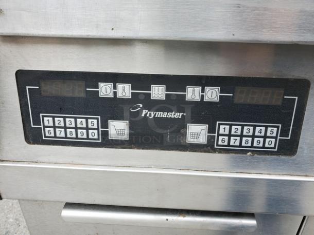 Frymaster FMPH355BLSC NG Fryer control panel, digital interface with numeric keypad, stainless steel body, good condition.