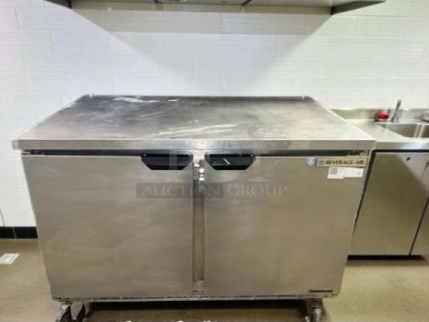 Beverage-Air WTR48A 48" commercial worktop refrigerator in outstanding condition, stainless steel, UL listed, fully tested, 115V.