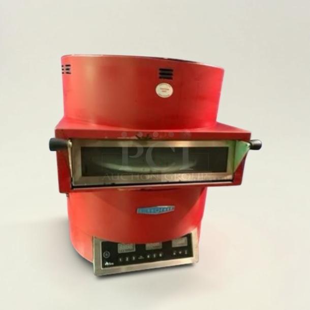 TurboChef Fire High-Speed Countertop Oven, red, ventless, model TURB-L-FIRE-0555, UL listed, exceptional condition.