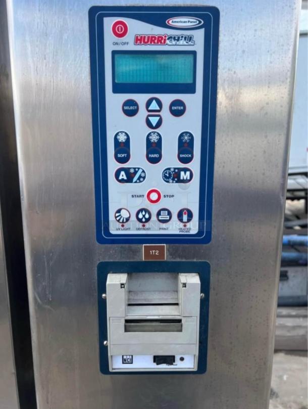 American Panel HurriChill commercial blast chiller, stainless steel, premium condition, control panel with soft/hard/shock settings.