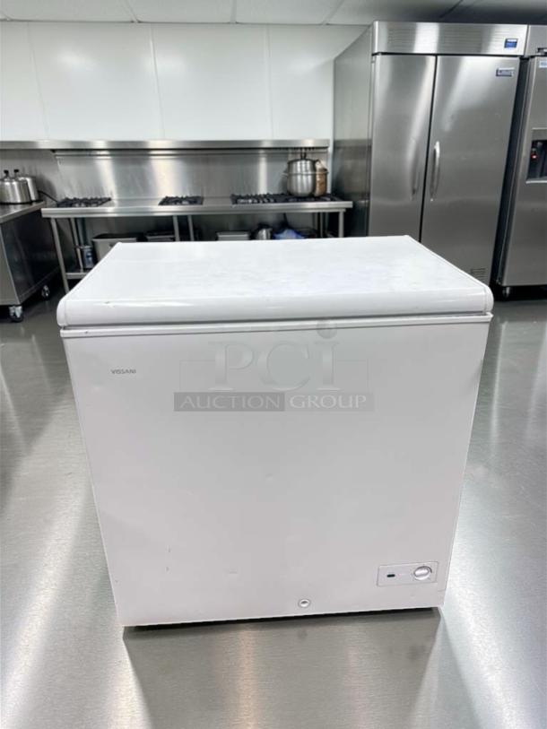 Vissani DCM7QRBWW commercial chest freezer, 7 cu. ft., 115V, UL listed, excellent condition, fully tested and operational.
