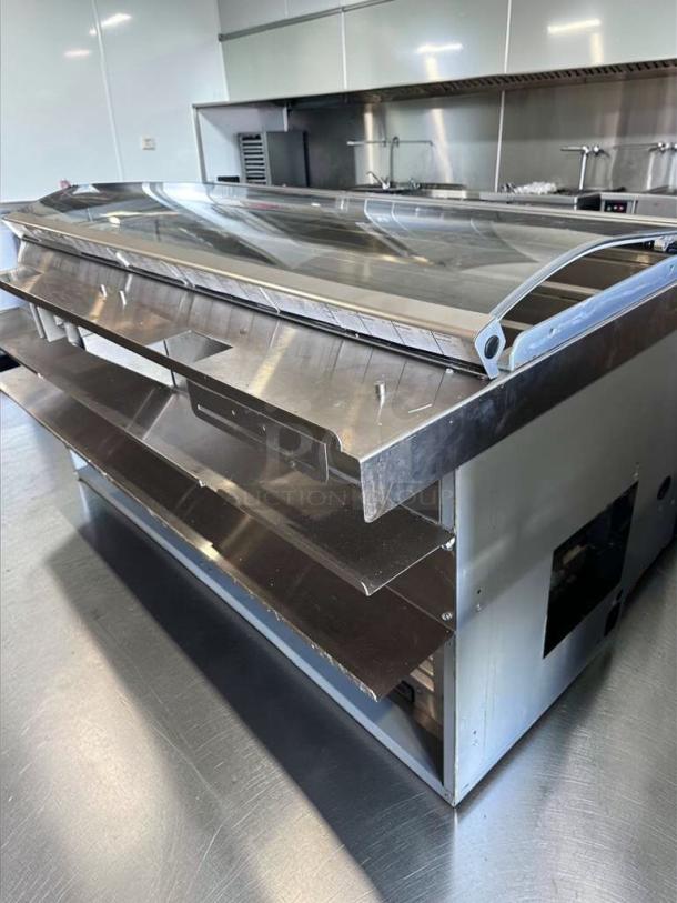Duke Sub-CP-TC48M 48” commercial prep table in excellent condition, stainless steel, fully tested, with refrigerated storage.