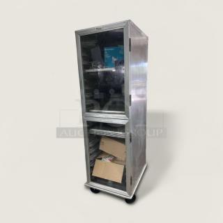 Lockwood CA72-RR18-R NSF Aluminum Tray Transport Cabinet, excellent condition, mobile, fully inspected, made in USA.