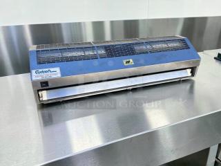 Superb condition 36" TMI Curtain Products IBD-2-36-1-SS commercial air curtain, UL listed, fully tested, operational.