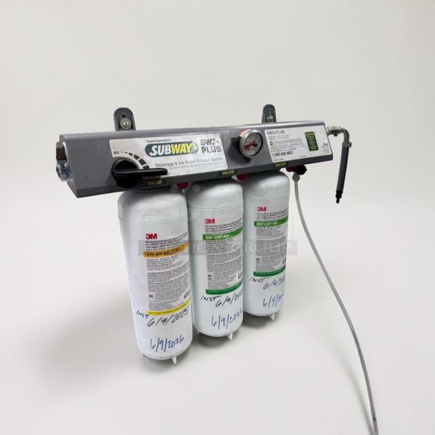 3M SW3-PLUS triple cartridge beverage and ice water filtration system, flawless condition, fully tested and operational.
