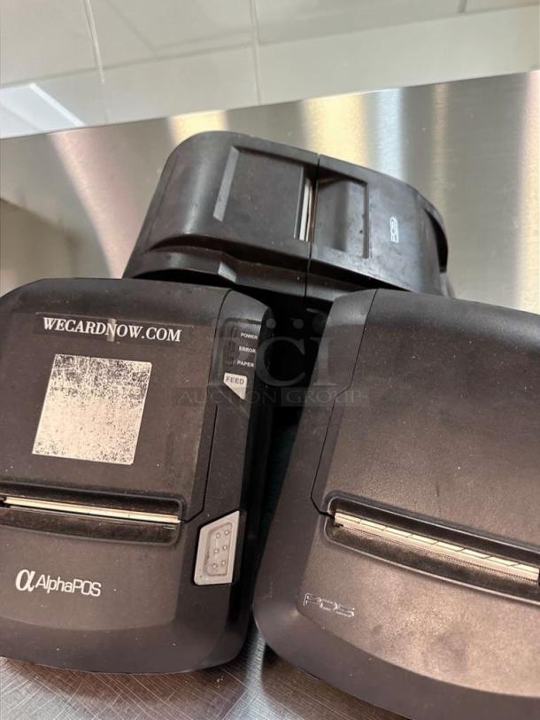 AlphaPOS Thermal Receipt Printers, high-grade condition, USB interface, fully tested, visible brand marking. QTY 3 available.