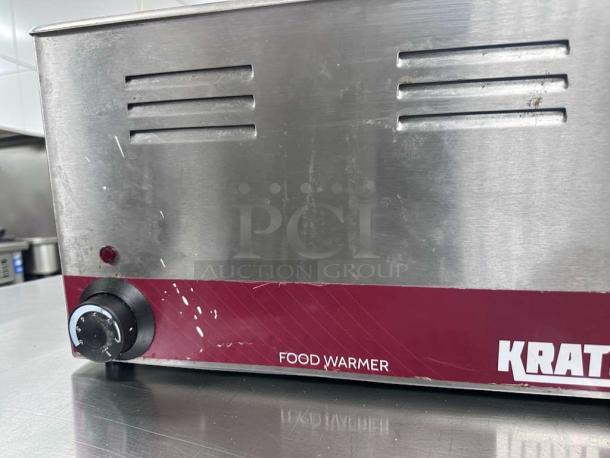 Kratos ENFW1204K full-size food warmer, 12"x20", stainless steel, 120V, UL & NSF listed, with control knob, in remarkable condition.