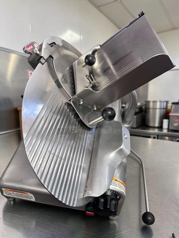 Berkel 909/1 Commercial Meat Slicer, immaculate condition, heavy-duty, manual, 115V, NSF certified, fully tested.
