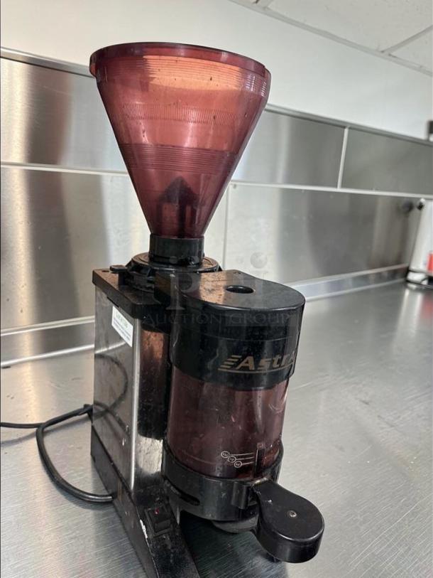 Astra Commercial Doser Grinder in top-tier condition, fully tested. Features a large hopper and durable build, model AST-S-GRD-0608.