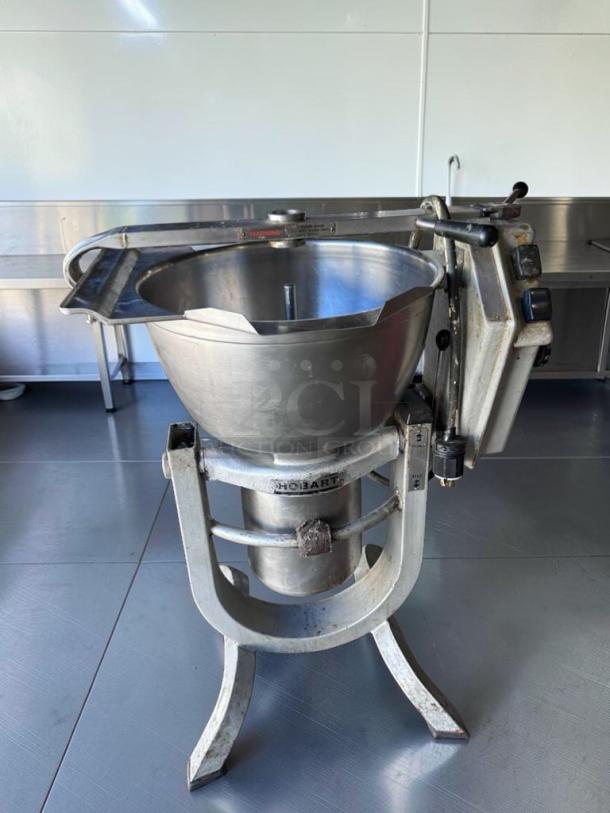 Hobart Commercial Vertical Cutter Mixer, stainless steel, heavy-duty, superior condition, fully tested, model HOB-L-VCM-0610.