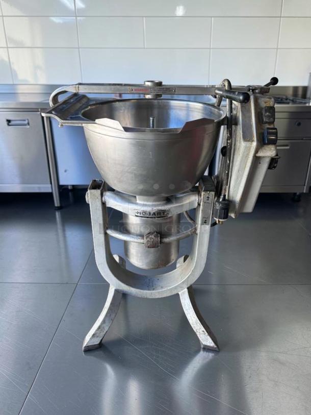 Hobart Commercial Vertical Cutter Mixer, stainless steel, model HOB-L-VCM-0610, superior condition, fully tested, heavy-duty.