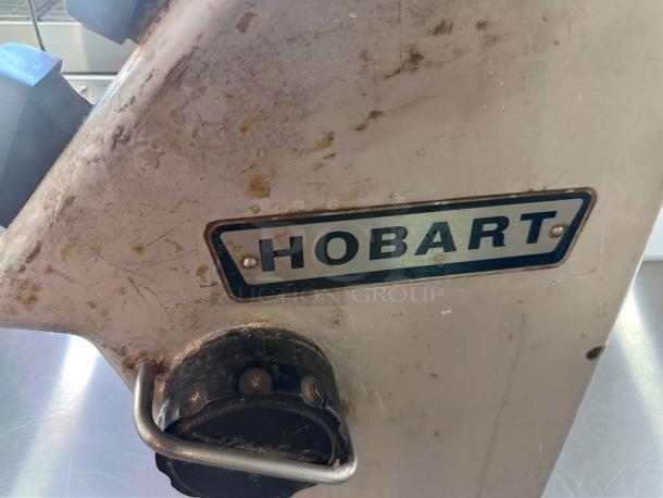 Hobart Commercial Vertical Cutter Mixer in stainless steel. Superior condition, fully tested, with visible Hobart label.
